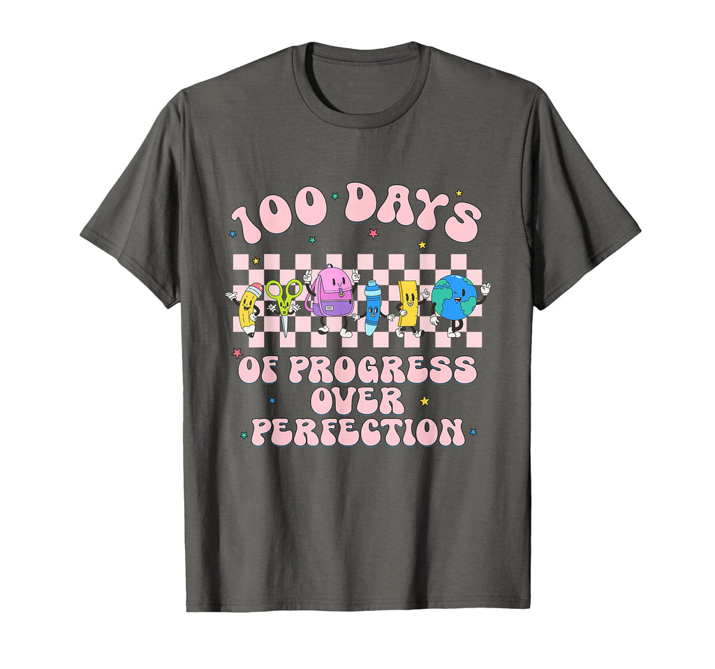 100 Days Progress Over Perfection T-Shirt - Unique Graphic for Adults - T-Shirt, Sweatshirt, Hoodie
