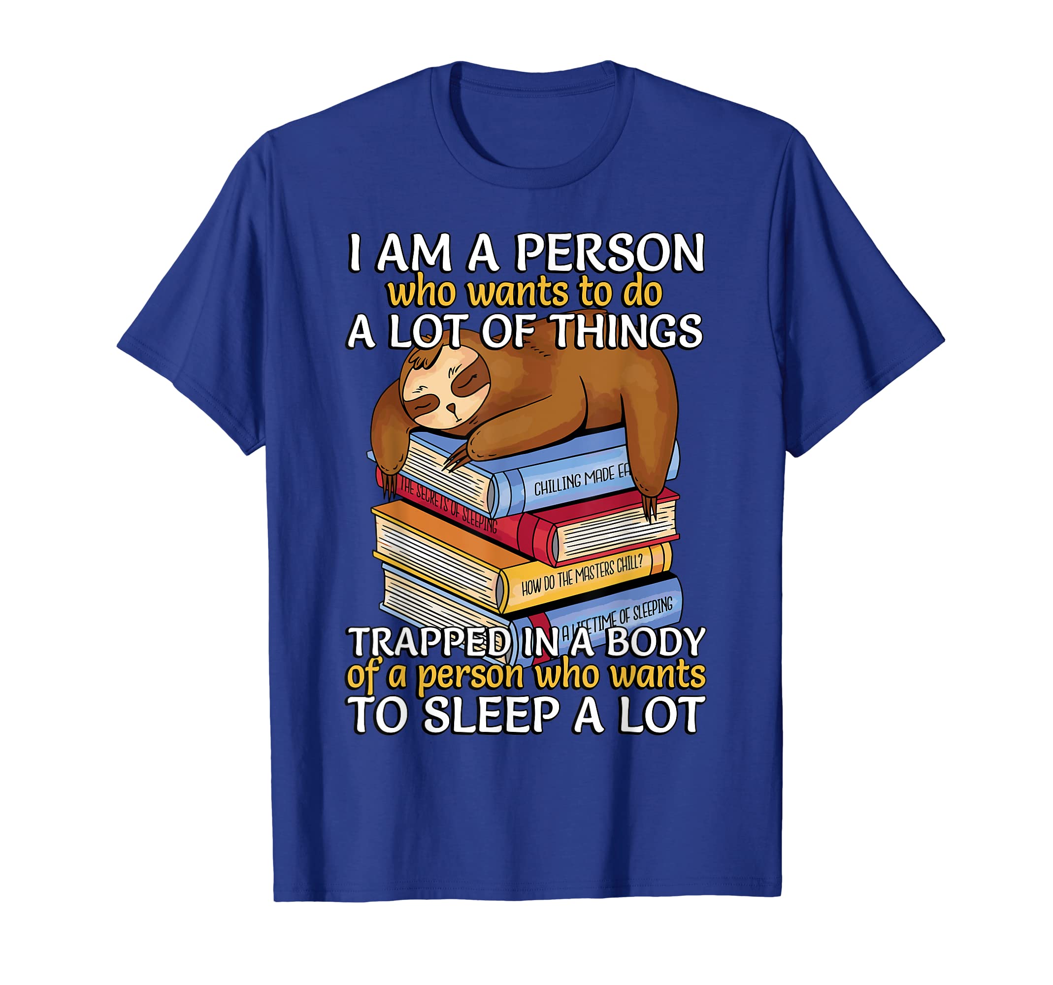 Funny Sloth Sleep Bookworm Book Nerd T-Shirt - Custom Art Print Men Women - T-Shirt, Sweatshirt, Hoodie