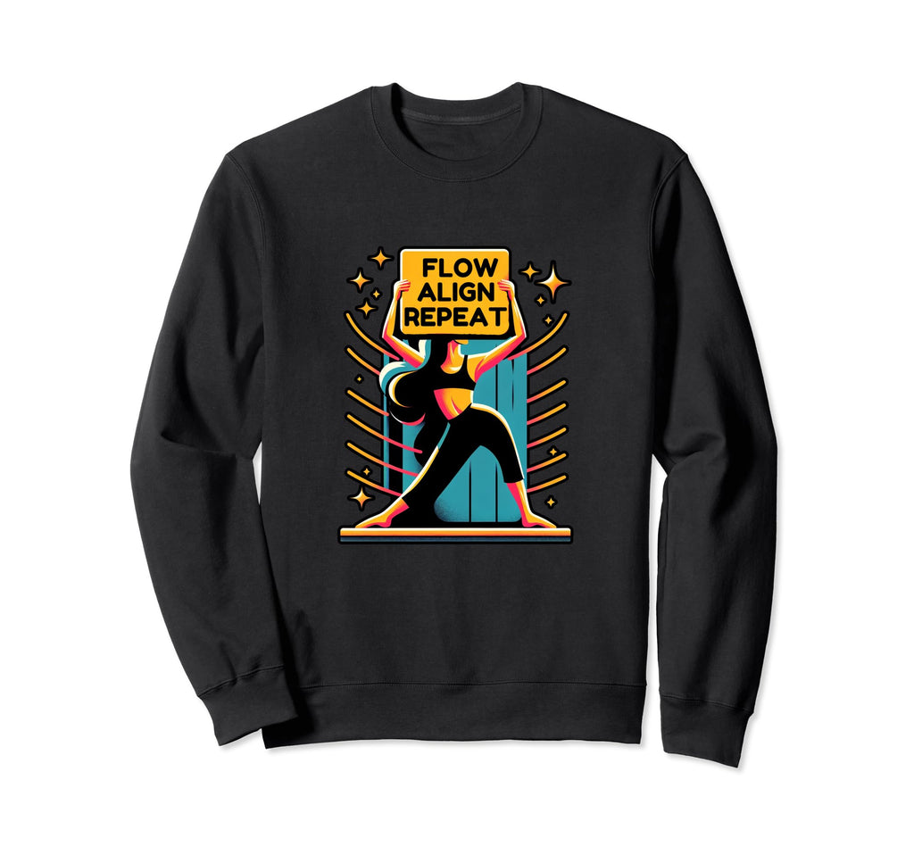 Flow Align Repeat Yoga And Pilates Sweatshirt - Aesthetic Graphic Men Women - T-Shirt, Sweatshirt, Hoodie