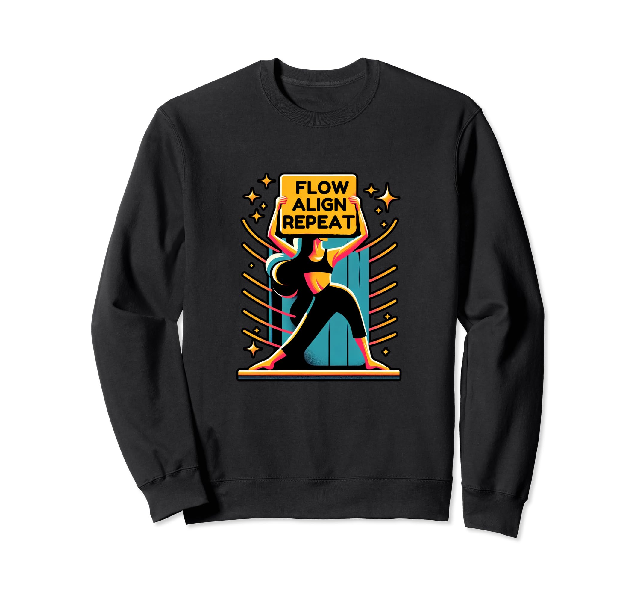 Flow Align Repeat Yoga And Pilates Sweatshirt - Aesthetic Graphic Men Women - T-Shirt, Sweatshirt, Hoodie
