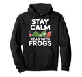 Stay Calm Read Frogs Funny Book Lover Hoodie - Novelty Apparel Men Women - T-Shirt, Sweatshirt, Hoodie