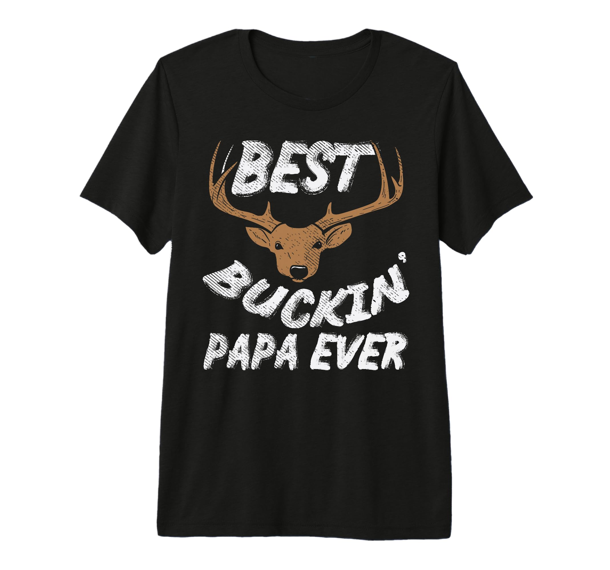 Best Buckin Papa Ever Funny Deer T-Shirt - Custom Art Print for Adults - T-Shirt, Sweatshirt, Hoodie