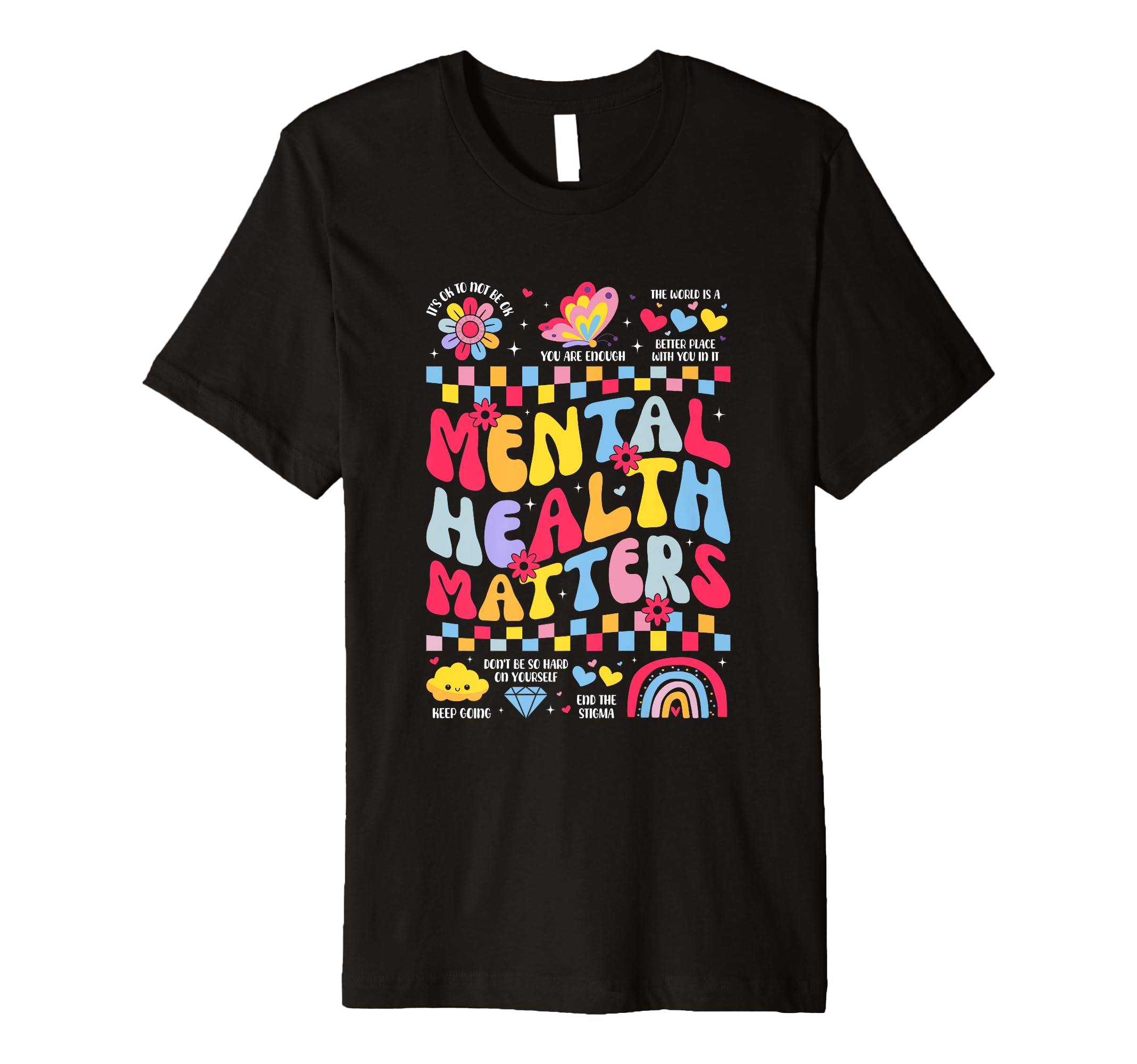 Mental Health Matters You Are Enough T-Shirt - Aesthetic Graphic Men Women - T-Shirt, Sweatshirt, Hoodie