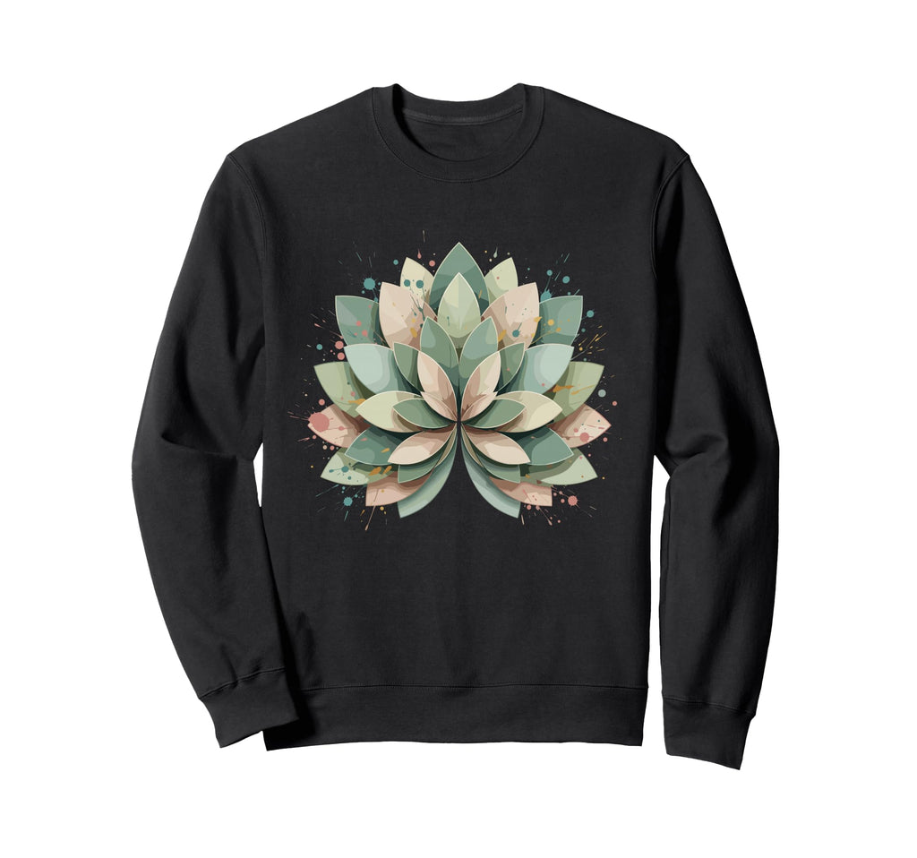 Pastel Lotus Mandala Boho Yoga Sweatshirt - Unique Graphic for Adults - T-Shirt, Sweatshirt, Hoodie