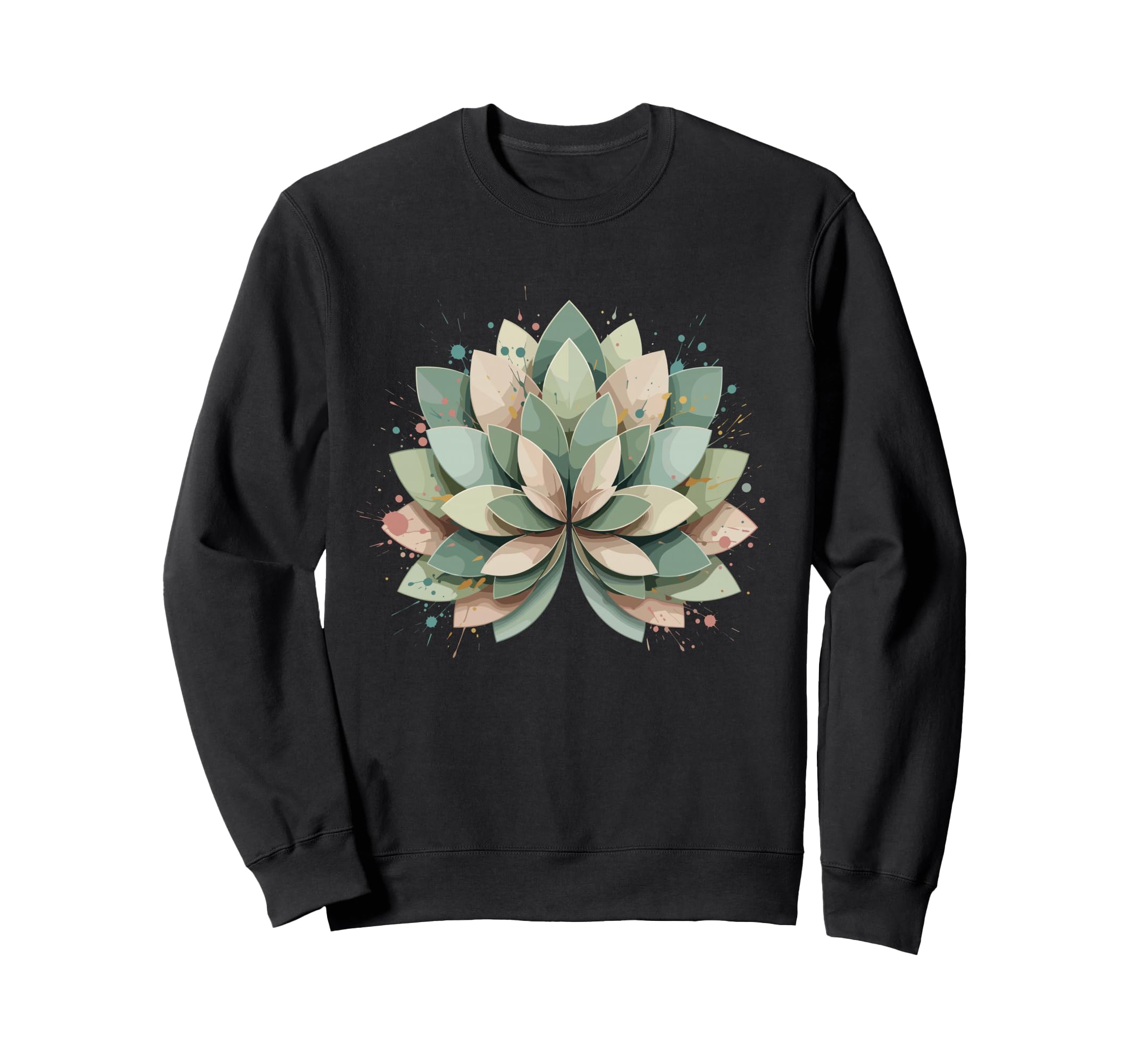 Pastel Lotus Mandala Boho Yoga Sweatshirt - Unique Graphic for Adults - T-Shirt, Sweatshirt, Hoodie