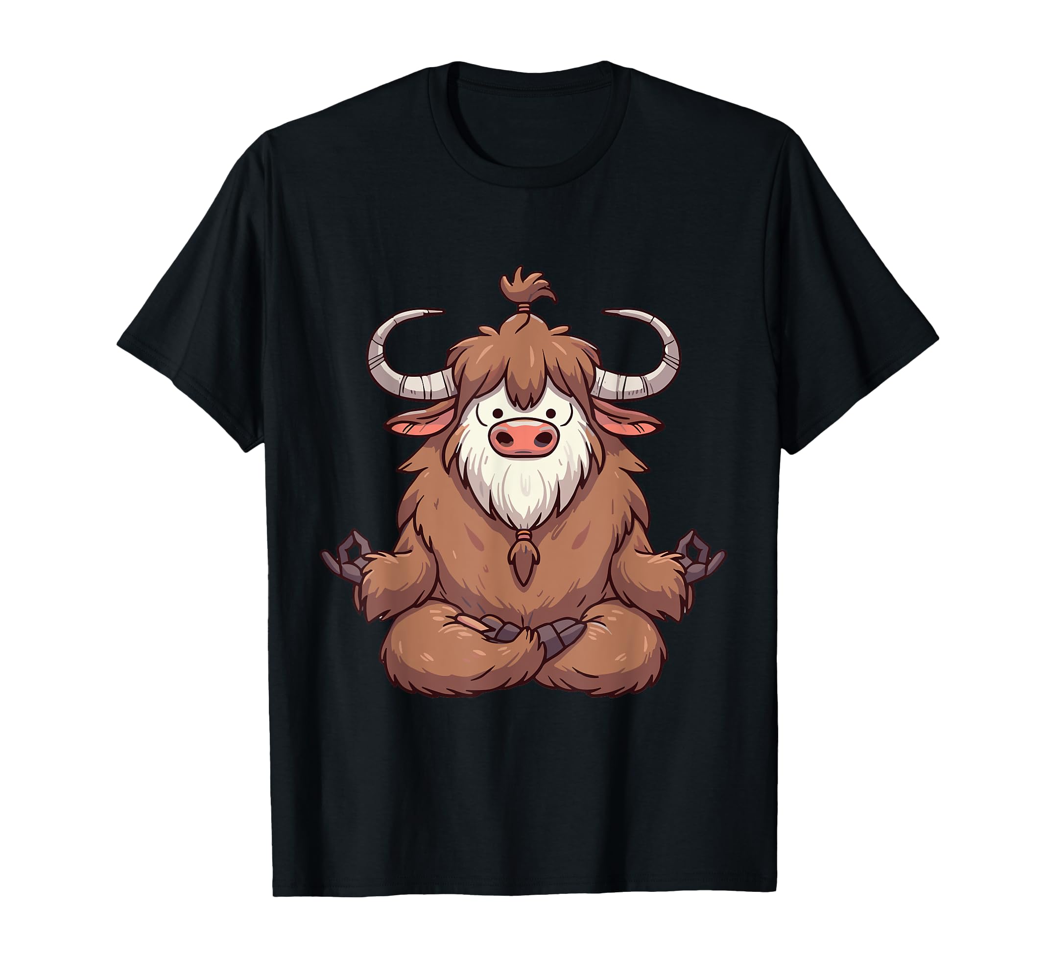 Meditation Yak Yoga Pose Relaxing Animal T-Shirt - Minimalist Print Unisex - T-Shirt, Sweatshirt, Hoodie