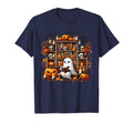 Ghost Reading Book Gothic Halloween T-Shirt - Graphic Print Men Women - T-Shirt, Sweatshirt, Hoodie