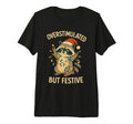 Overstimulated But Festive Racoon Tri T-Shirt - Unique Graphic Men Women - T-Shirt, Sweatshirt, Hoodie