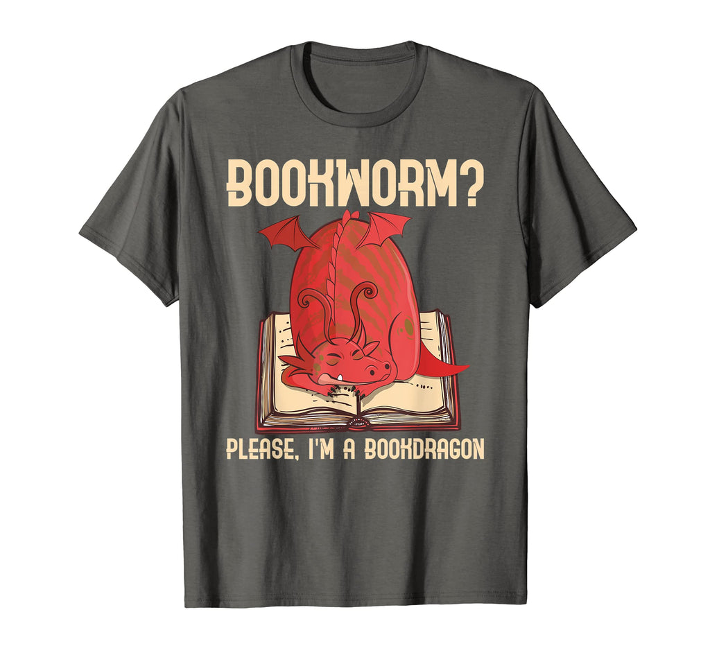 Bookworm Please Im Book Dragon Funny T-Shirt - Graphic Print Unisex - T-Shirt, Sweatshirt, Hoodie