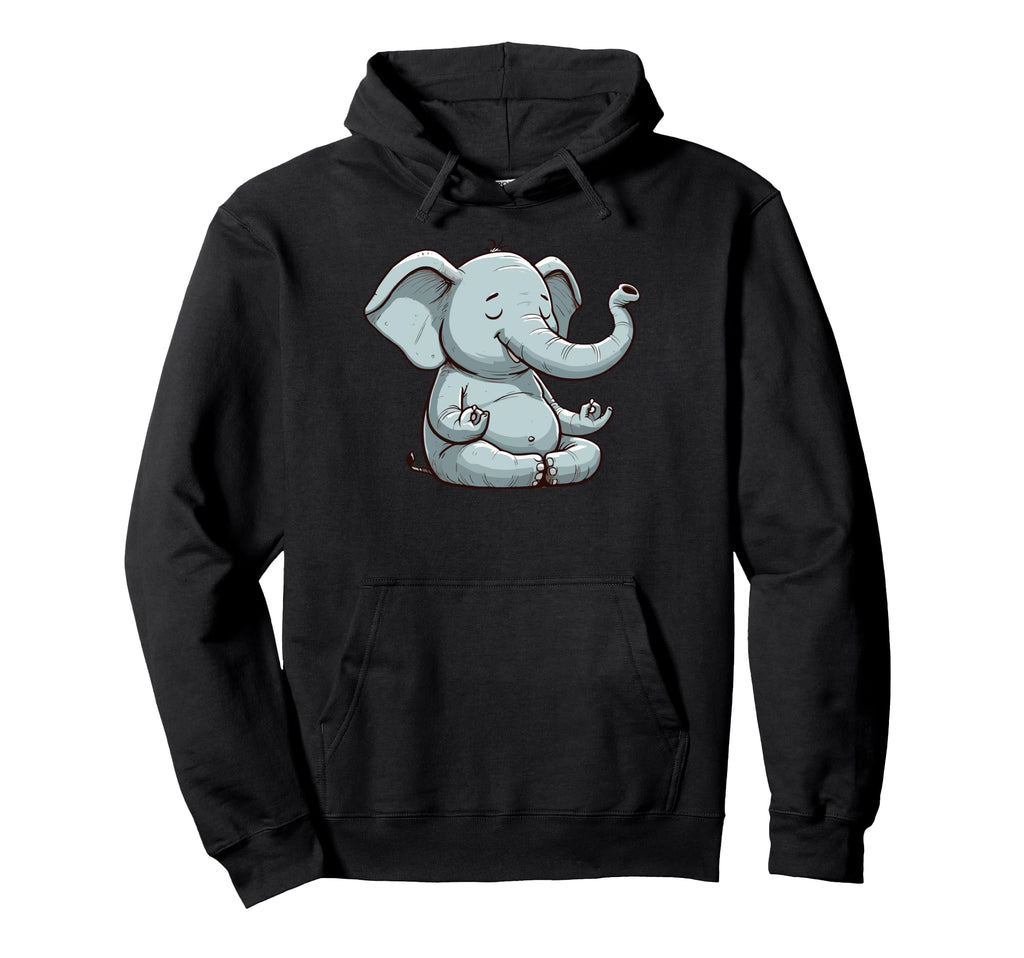 Meditation Elephant Yoga Pose Relaxing Hoodie - Streetwear Style Unisex - T-Shirt, Sweatshirt, Hoodie