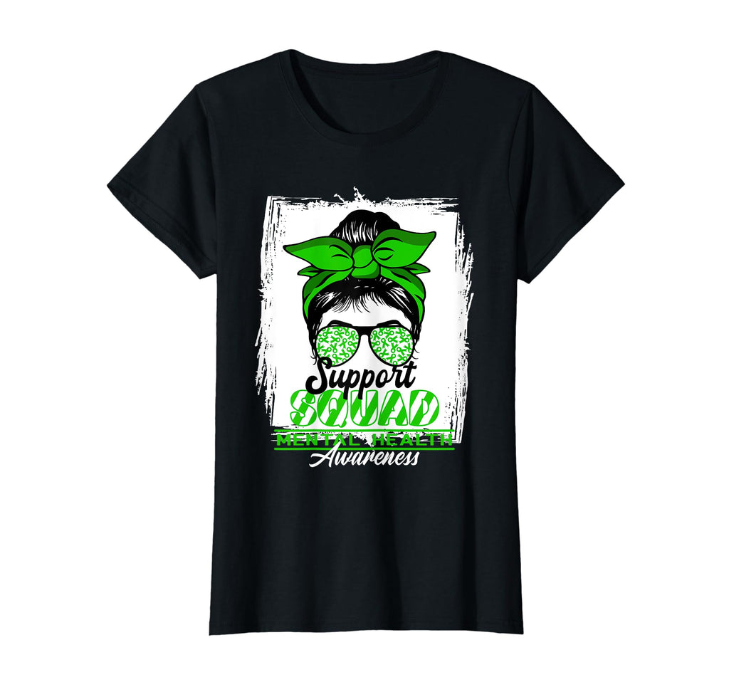 Womens Messy Bun Support Awareness T-Shirt - Unique Graphic for Adults - T-Shirt, Sweatshirt, Hoodie