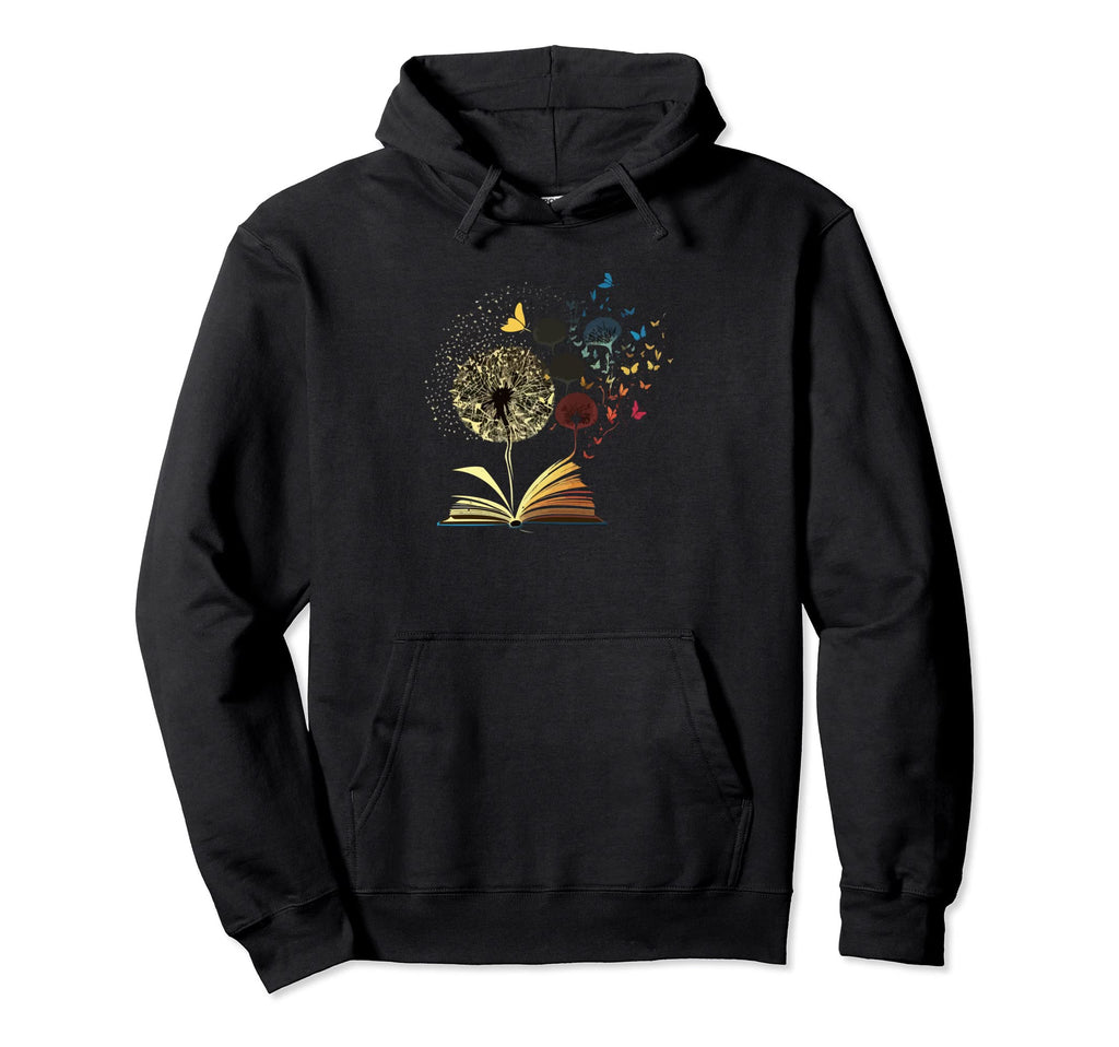 Dandelion Book Funny Bookworm Hoodie - Fun Novelty Design for Adults - T-Shirt, Sweatshirt, Hoodie