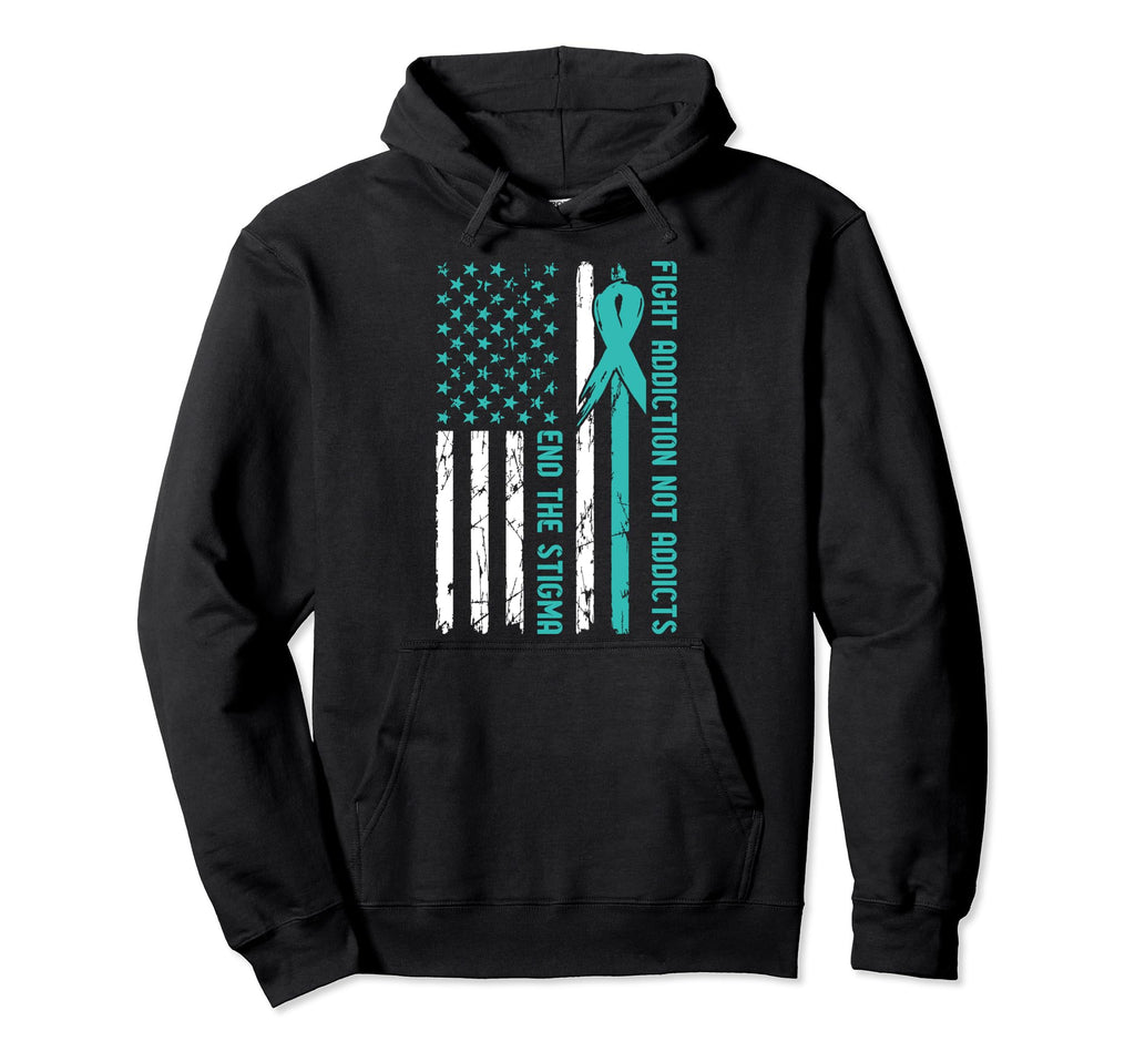 Addiction Recovery Awareness Fight Hoodie - Unique Graphic Unisex - T-Shirt, Sweatshirt, Hoodie