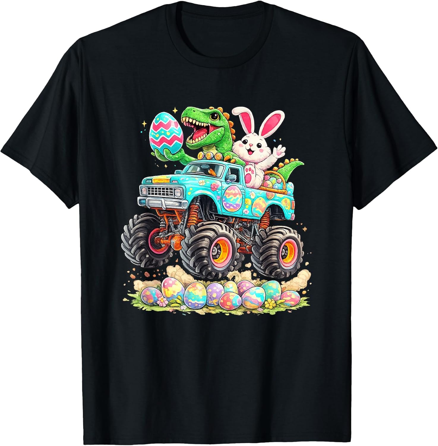 Happy Easter T rex Bunny Dinosaur Cool Tees Unisex T-shirt, Sweatshirt, Hoodie, Long Sleeve Tee - T-Shirt, Sweatshirt, Hoodie