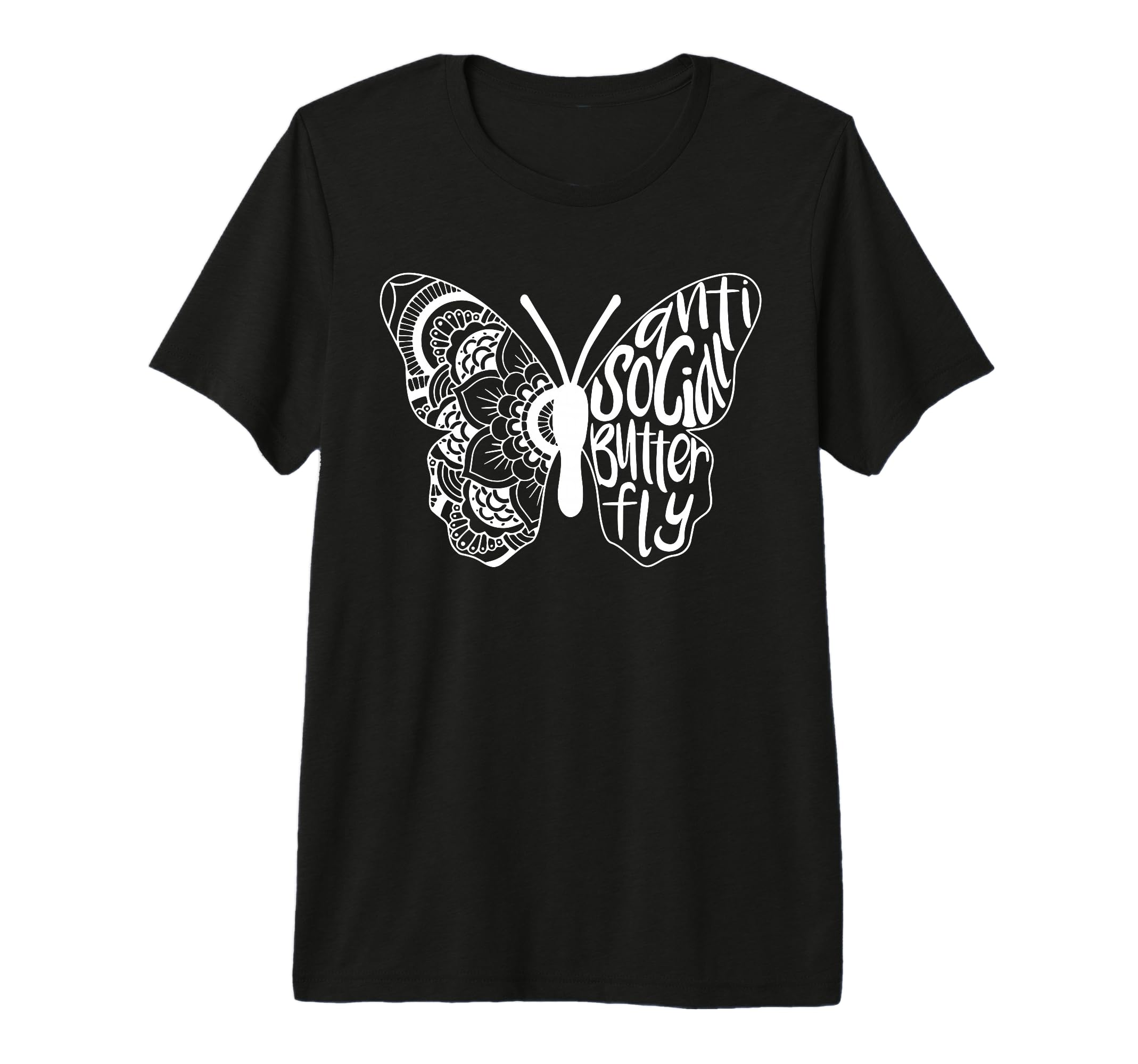 Anti Social Butterfly Introvert Funny T-Shirt - Novelty Apparel Men Women - T-Shirt, Sweatshirt, Hoodie