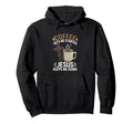 Coffee Gets Me Started Jesus Keeps Hoodie - Fun Novelty Design for Adults - T-Shirt, Sweatshirt, Hoodie