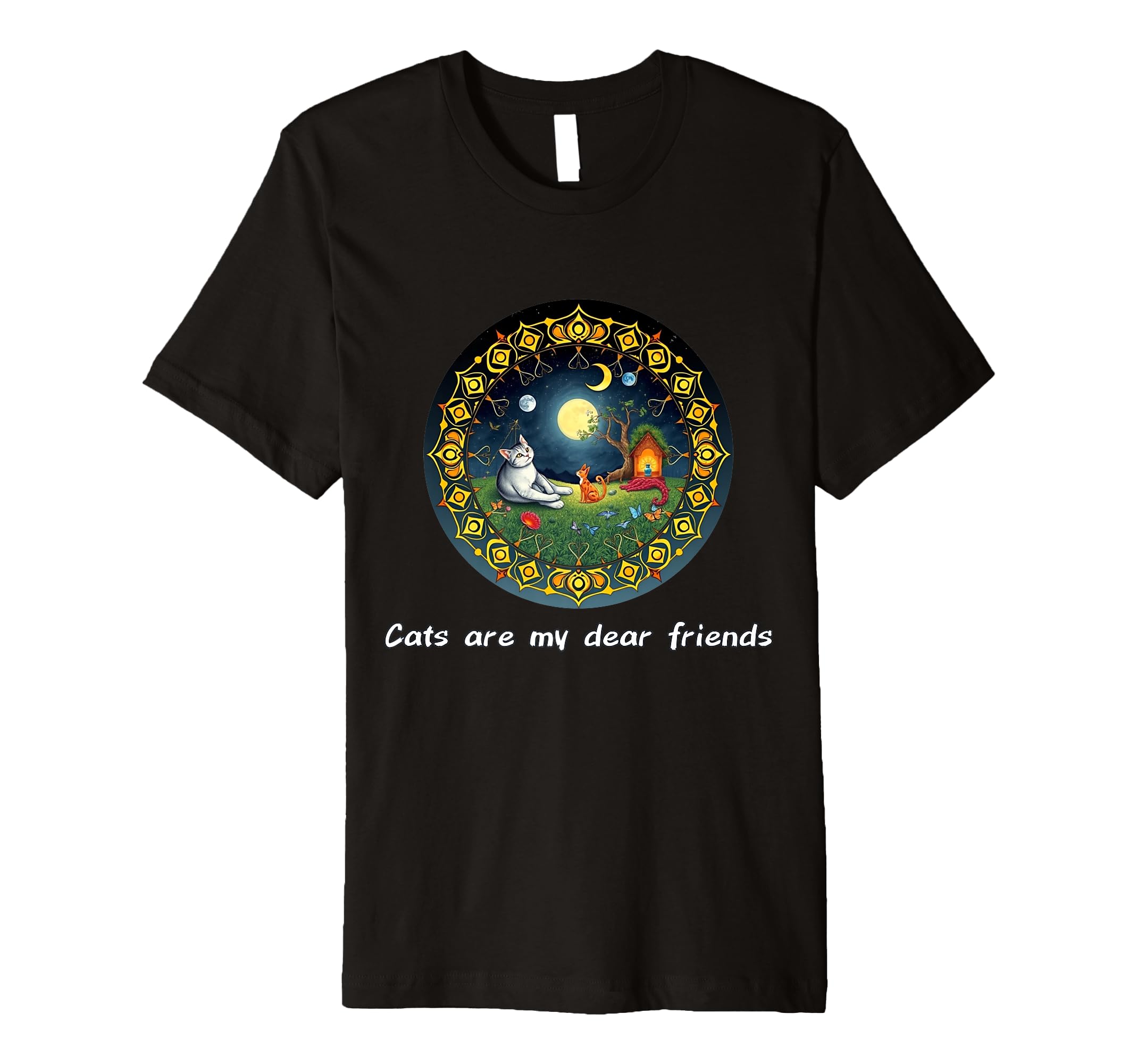 Cats Are My Best Friends Sacred Animals T-Shirt - Unique Graphic Men Women - T-Shirt, Sweatshirt, Hoodie