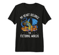 Bookworm Dragon Fantasy Book Lover Tri T-Shirt - Novelty Apparel Unisex - T-Shirt, Sweatshirt, Hoodie