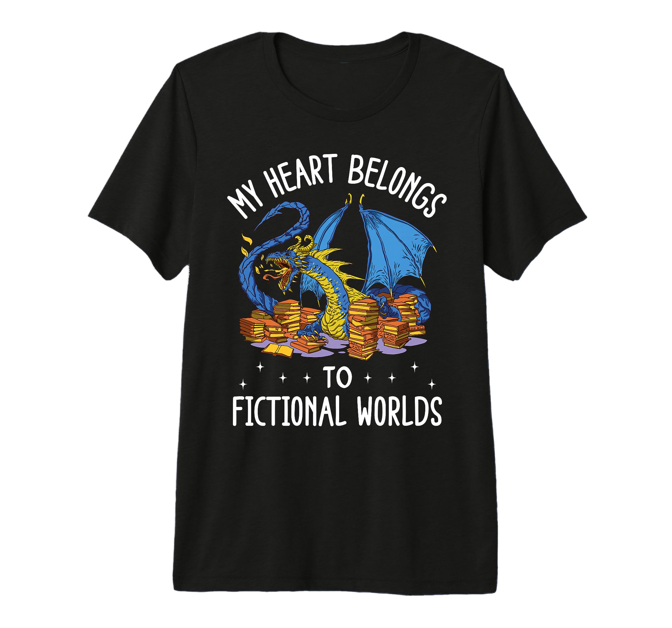 Bookworm Dragon Fantasy Book Lover Tri T-Shirt - Novelty Apparel Unisex - T-Shirt, Sweatshirt, Hoodie
