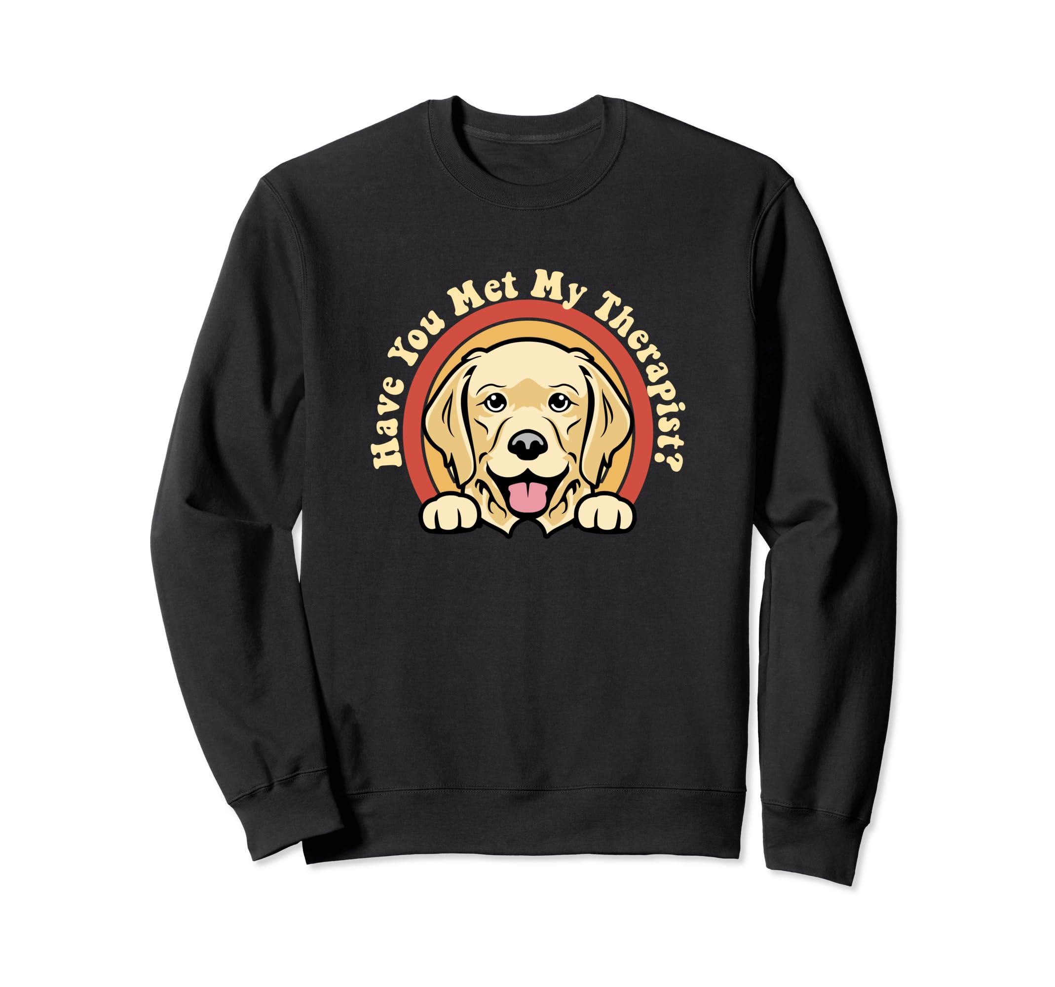 Emotional Support Therapy Dog Golden Sweatshirt - Minimalist Print Unisex - T-Shirt, Sweatshirt, Hoodie