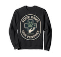 Therapy Dog Emotional Support Sweatshirt - Fun Novelty Design Unisex - T-Shirt, Sweatshirt, Hoodie
