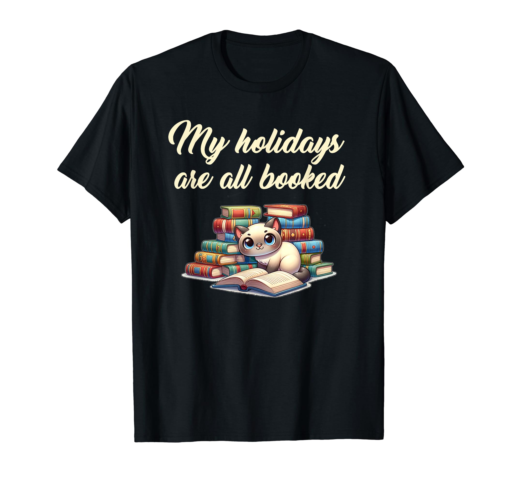 My Holidays Are All Booked Cat T-Shirt - Aesthetic Graphic for Adults - T-Shirt, Sweatshirt, Hoodie