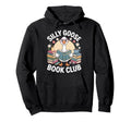 Silly Goose Book Club Cozy Reading Hoodie - Minimalist Print Men Women - T-Shirt, Sweatshirt, Hoodie