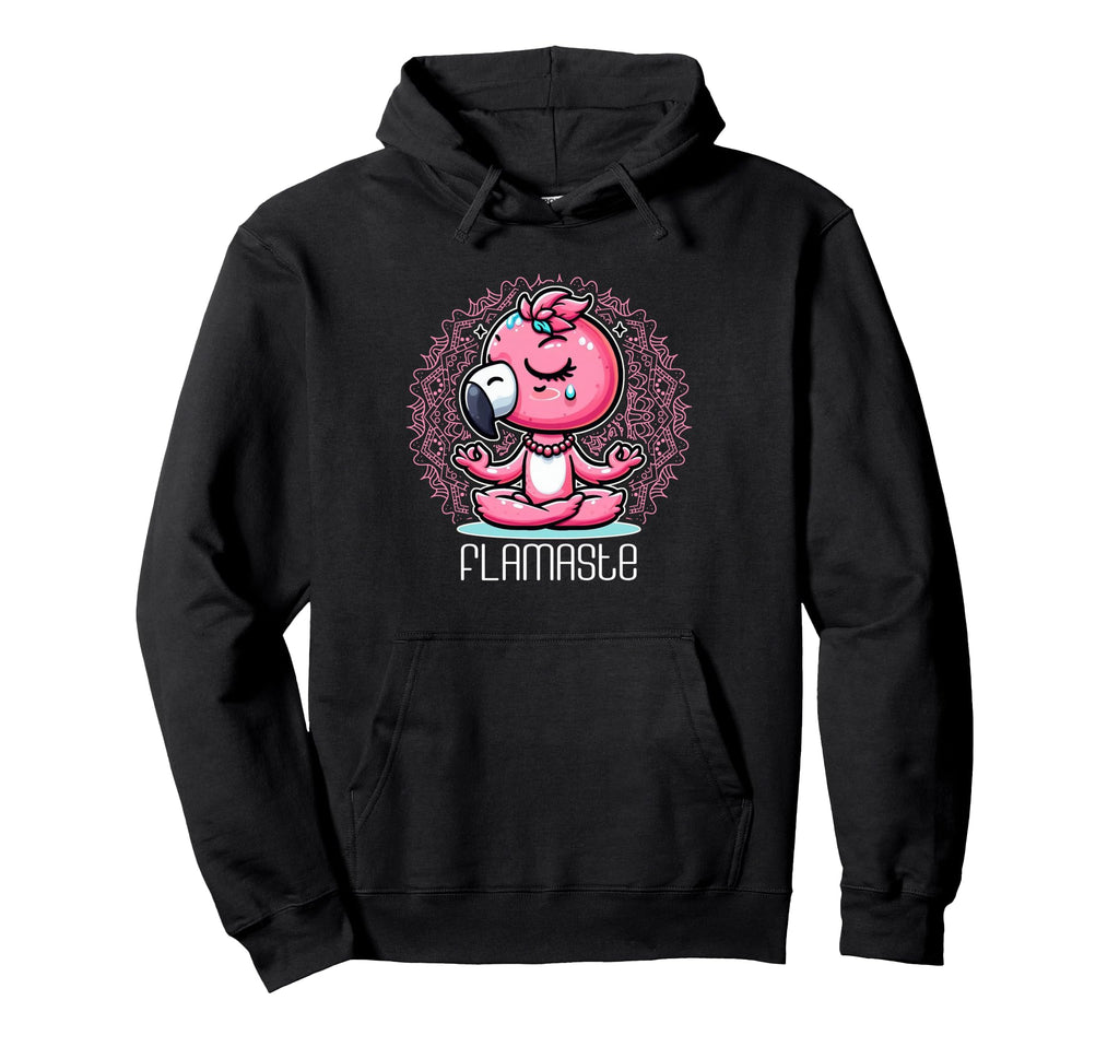 Flamaste Funny Flamingo Yoga Hoodie - Custom Art Print Men Women - T-Shirt, Sweatshirt, Hoodie