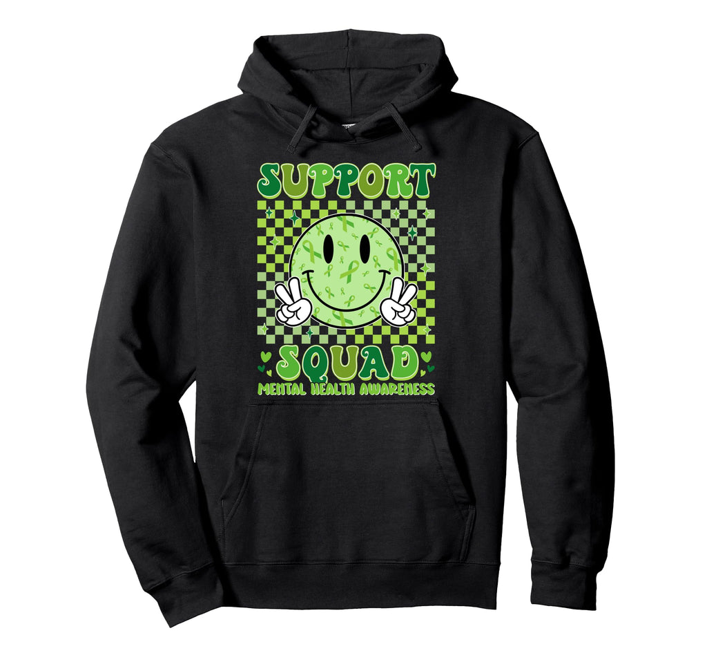 Motivational Support Squad Warrior Mental Hoodie - Unique Graphic Unisex - T-Shirt, Sweatshirt, Hoodie