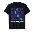 Fighter Survivor Suicide Awareness T-Shirt - Minimalist Print for Adults - T-Shirt, Sweatshirt, Hoodie