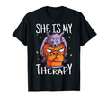 Funny Dog And Cat She Is My Therapy T-Shirt - Minimalist Print Unisex - T-Shirt, Sweatshirt, Hoodie