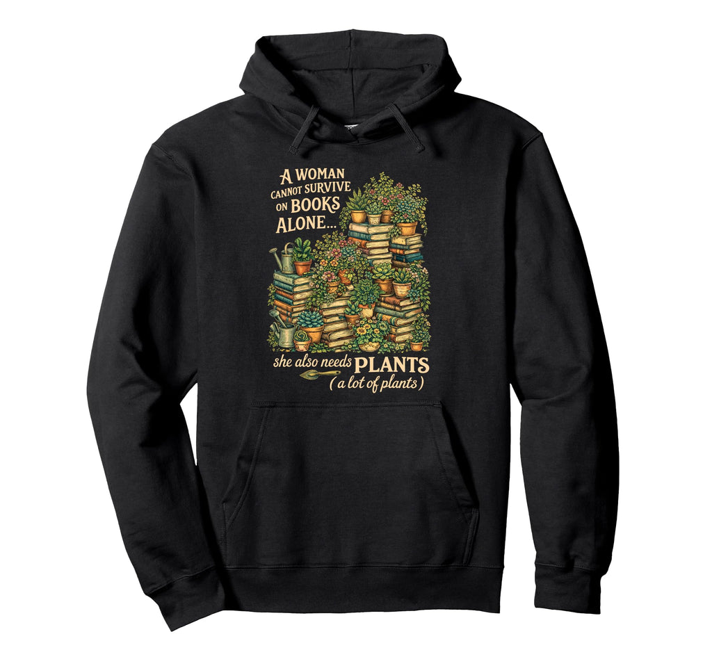 Book Plant Lover Reading Gardening Hoodie - Streetwear Style for Adults - T-Shirt, Sweatshirt, Hoodie
