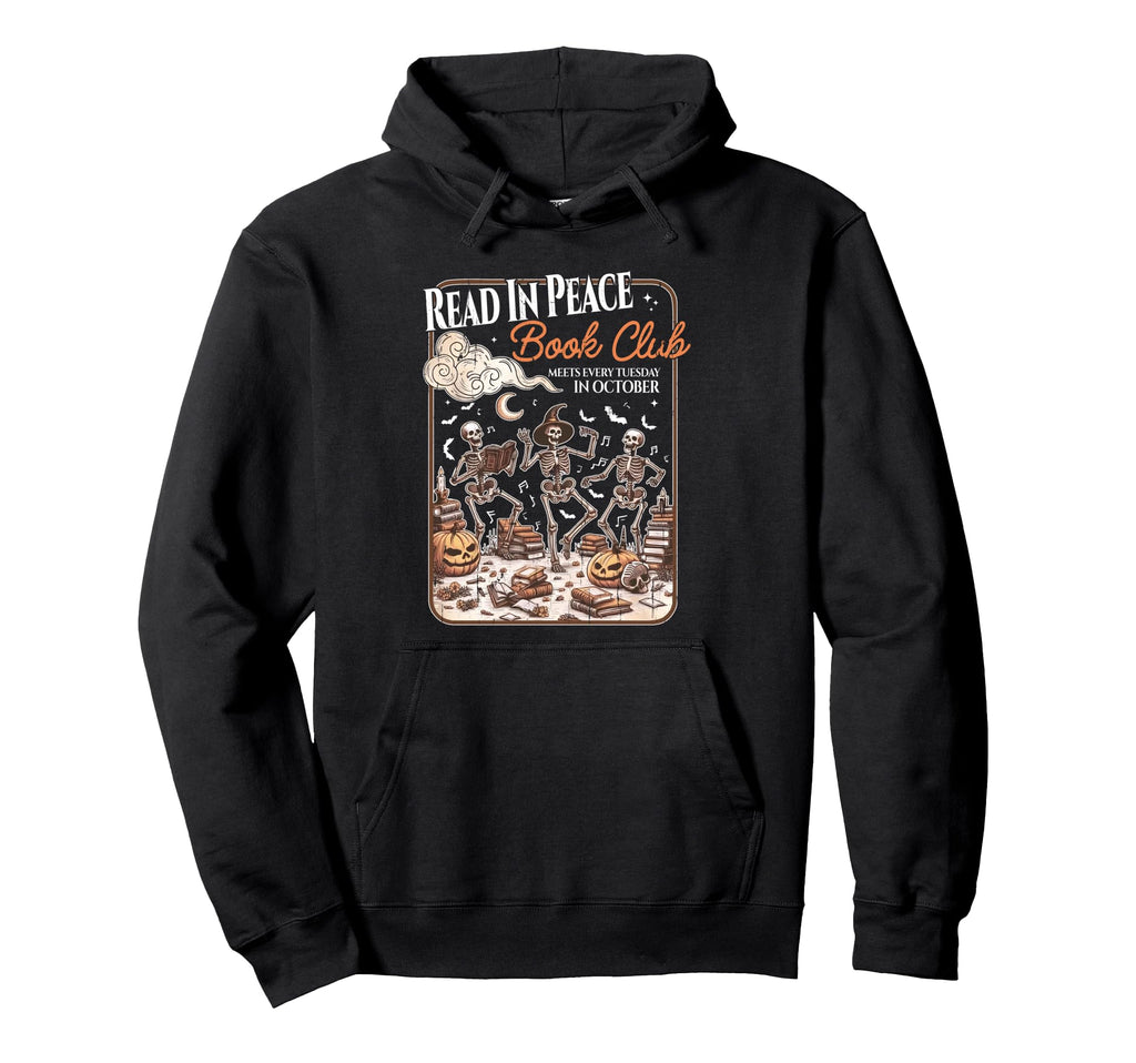 Read Peace Book Club Spooky Readers Hoodie - Novelty Apparel Men Women - T-Shirt, Sweatshirt, Hoodie