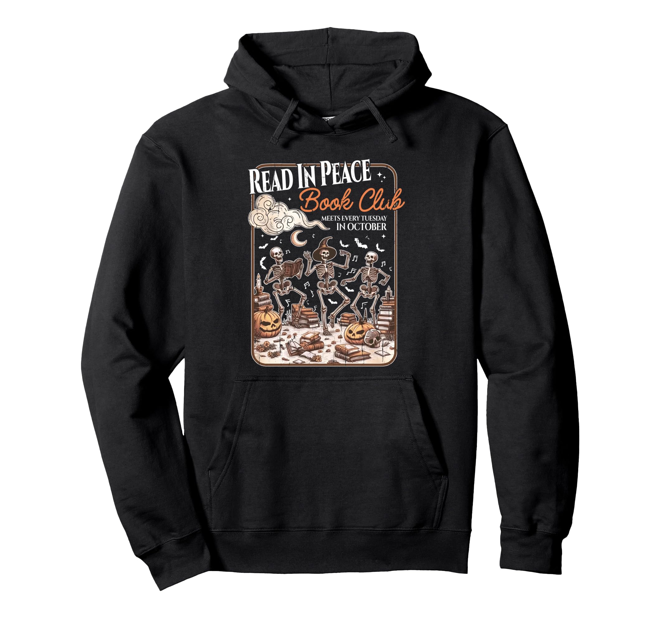 Read Peace Book Club Spooky Readers Hoodie - Novelty Apparel Men Women - T-Shirt, Sweatshirt, Hoodie