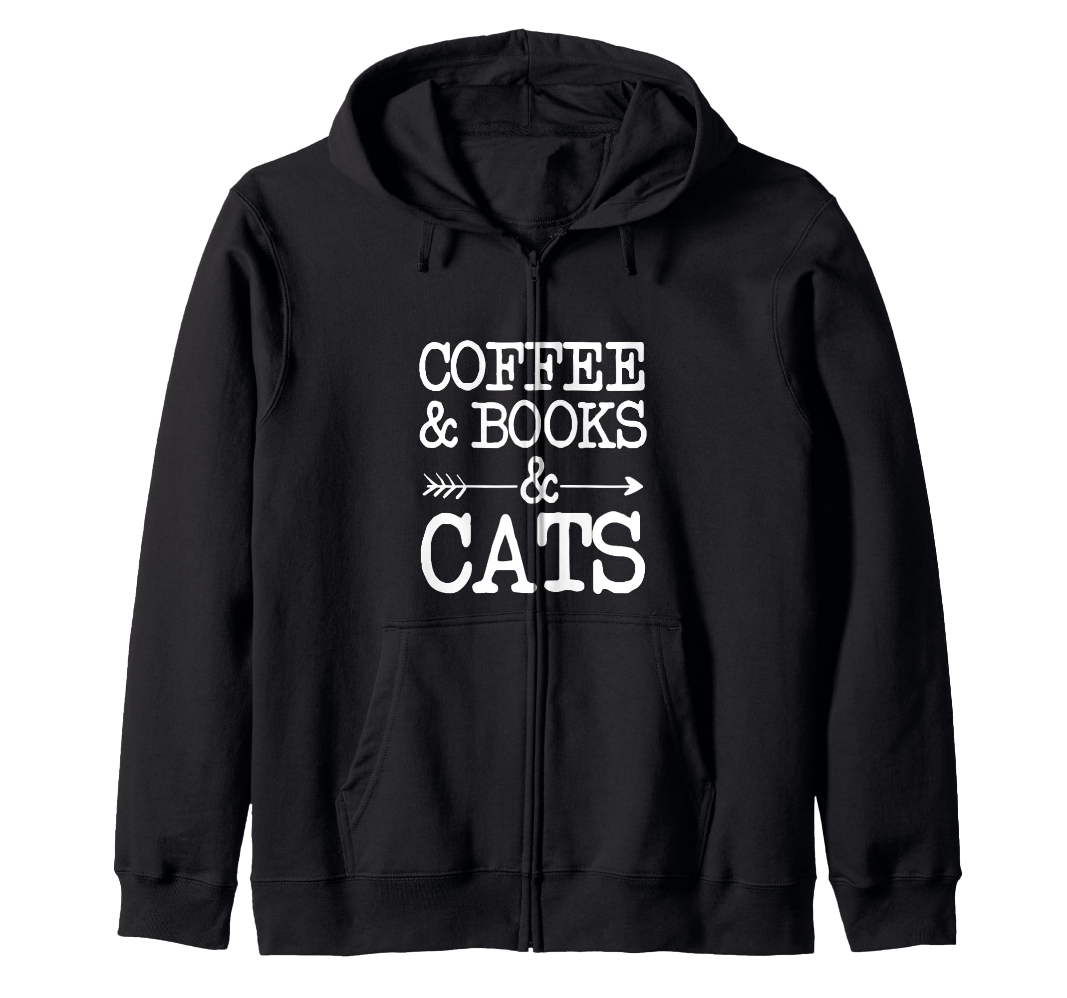 I Just Need Is Coffee Books And Cats Hoodie - Aesthetic Graphic Men Women - T-Shirt, Sweatshirt, Hoodie