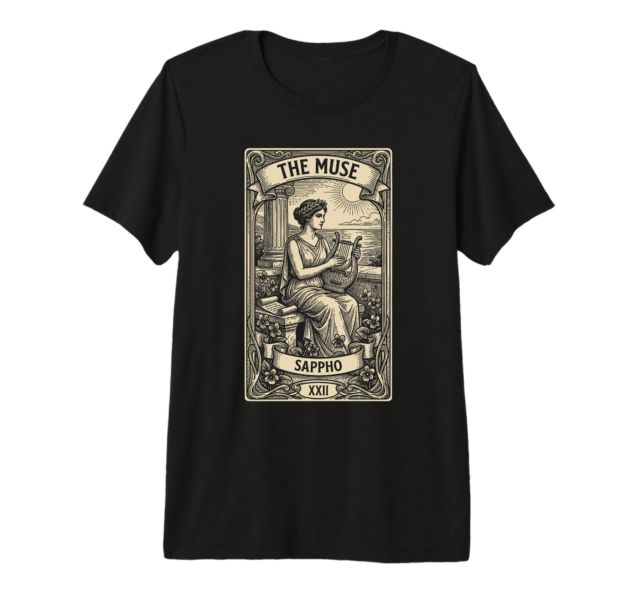 Feminist Gift Sappho Greek Poet Bookish T-Shirt - Custom Art Print Unisex - T-Shirt, Sweatshirt, Hoodie
