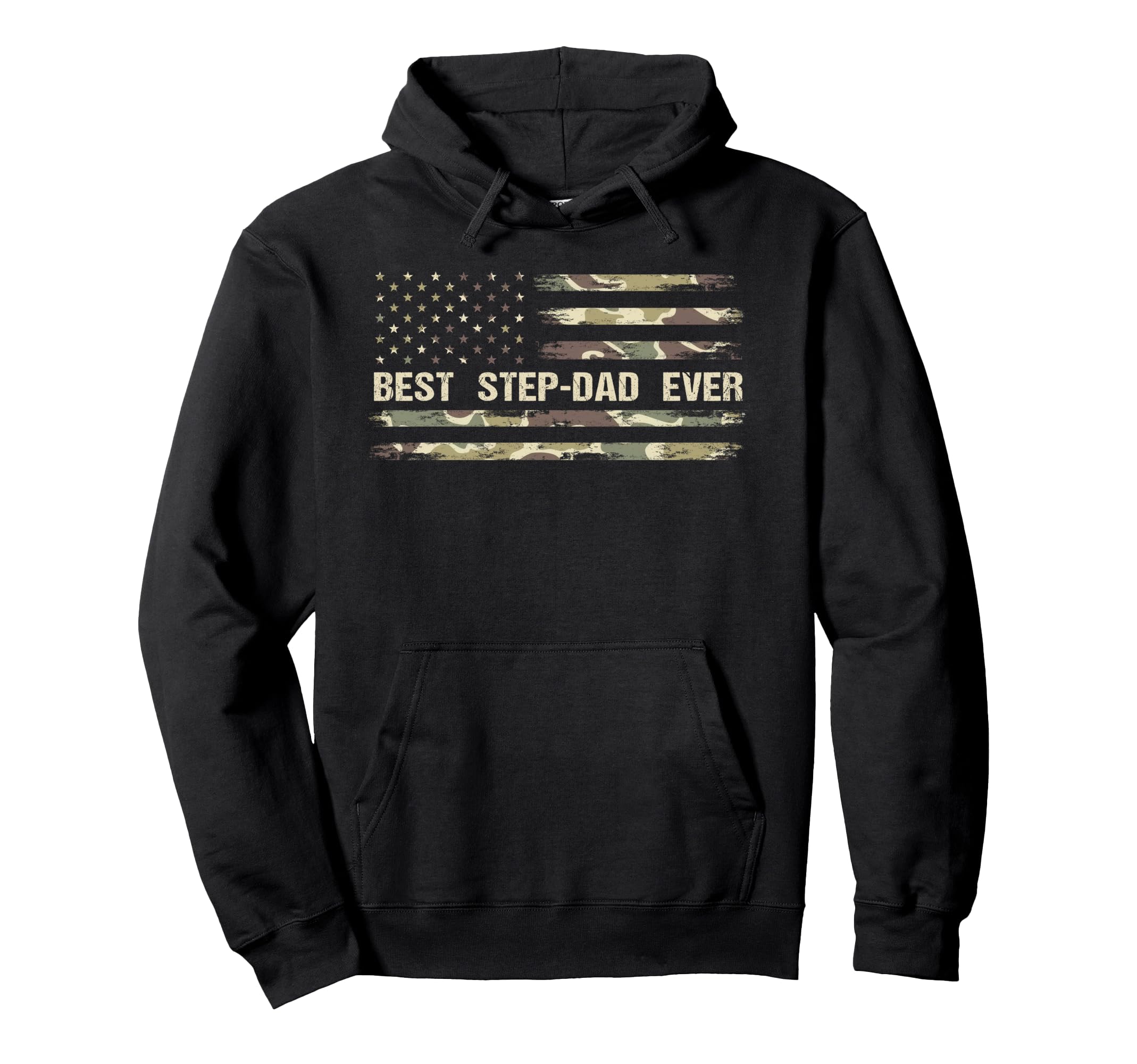 Old School Camo Best Step Dad Hoodie - Casual Everyday Wear for Adults - T-Shirt, Sweatshirt, Hoodie
