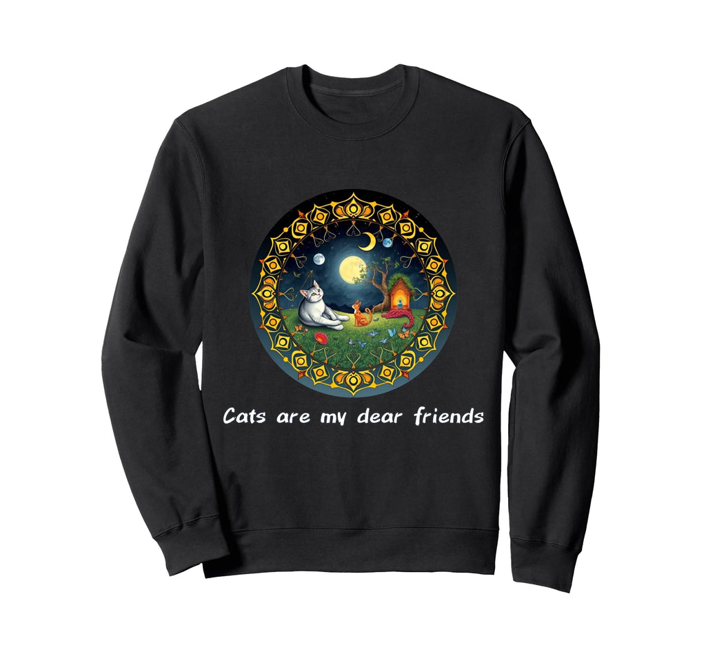 Cats Are My Best Friends Sacred Sweatshirt - Minimalist Print Unisex - T-Shirt, Sweatshirt, Hoodie