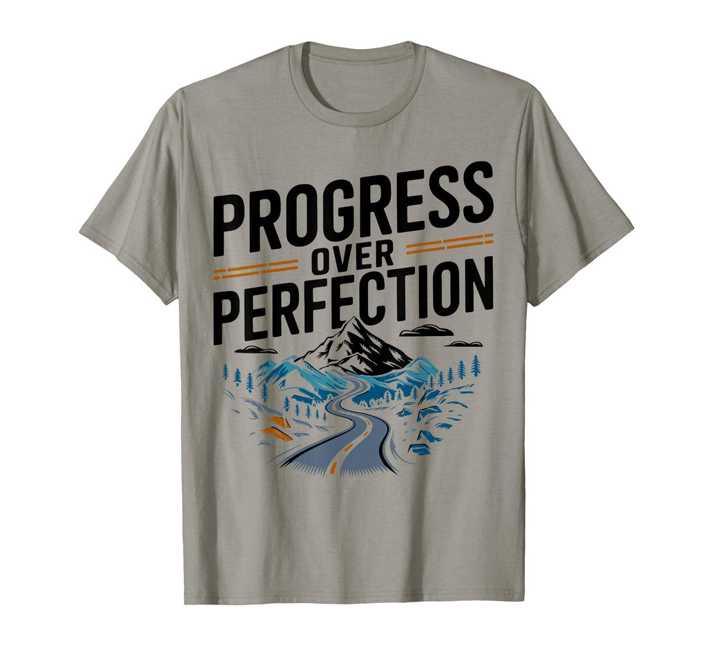 Progress Over Perfection Mental Health T-Shirt - Minimalist Print Unisex - T-Shirt, Sweatshirt, Hoodie