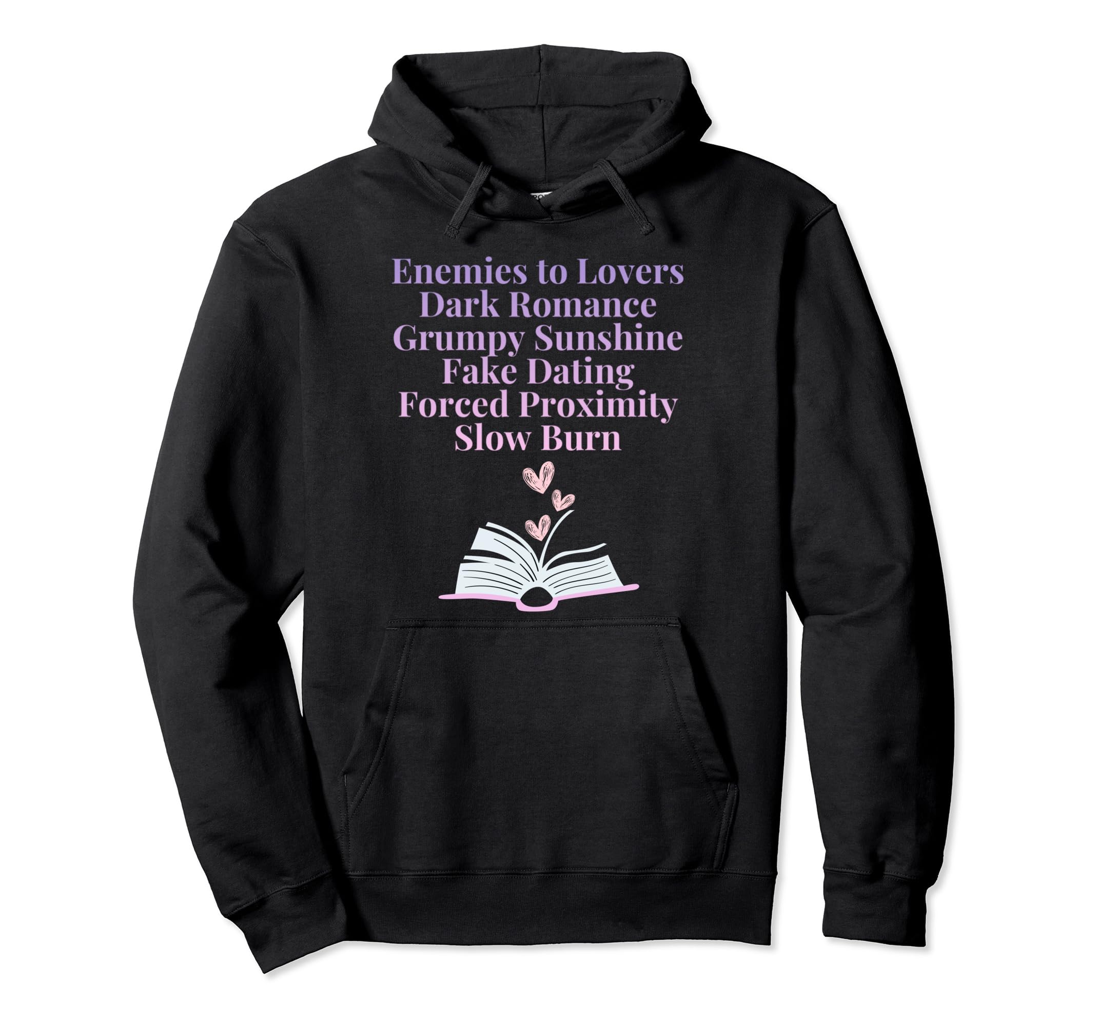 Bibliophile Romance Book Genre Hoodie - Unique Graphic for Adults - T-Shirt, Sweatshirt, Hoodie