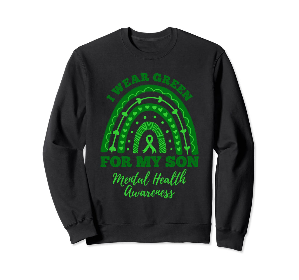 I Wear Green My Son Rainbow Sweatshirt - Casual Everyday Wear Unisex - T-Shirt, Sweatshirt, Hoodie