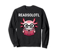 Readsolotl Axolotl Reading Book Nerd Sweatshirt - Unique Graphic Unisex - T-Shirt, Sweatshirt, Hoodie