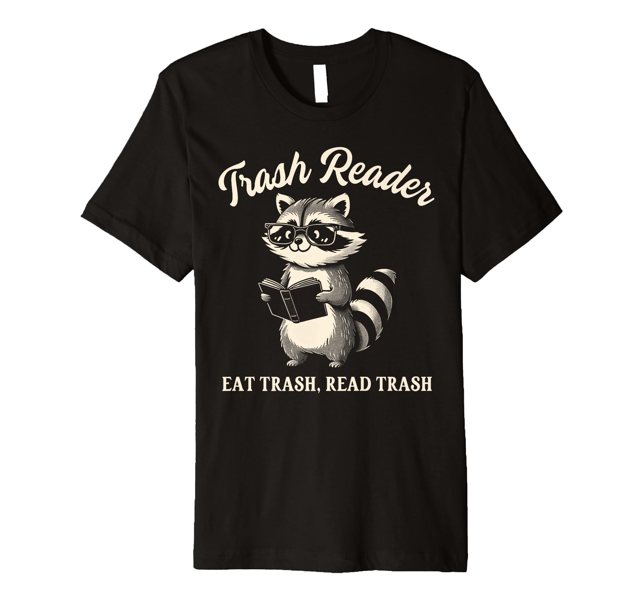 Smut Reader Romance Racoon Trash T-Shirt - Custom Art Print Men Women - T-Shirt, Sweatshirt, Hoodie