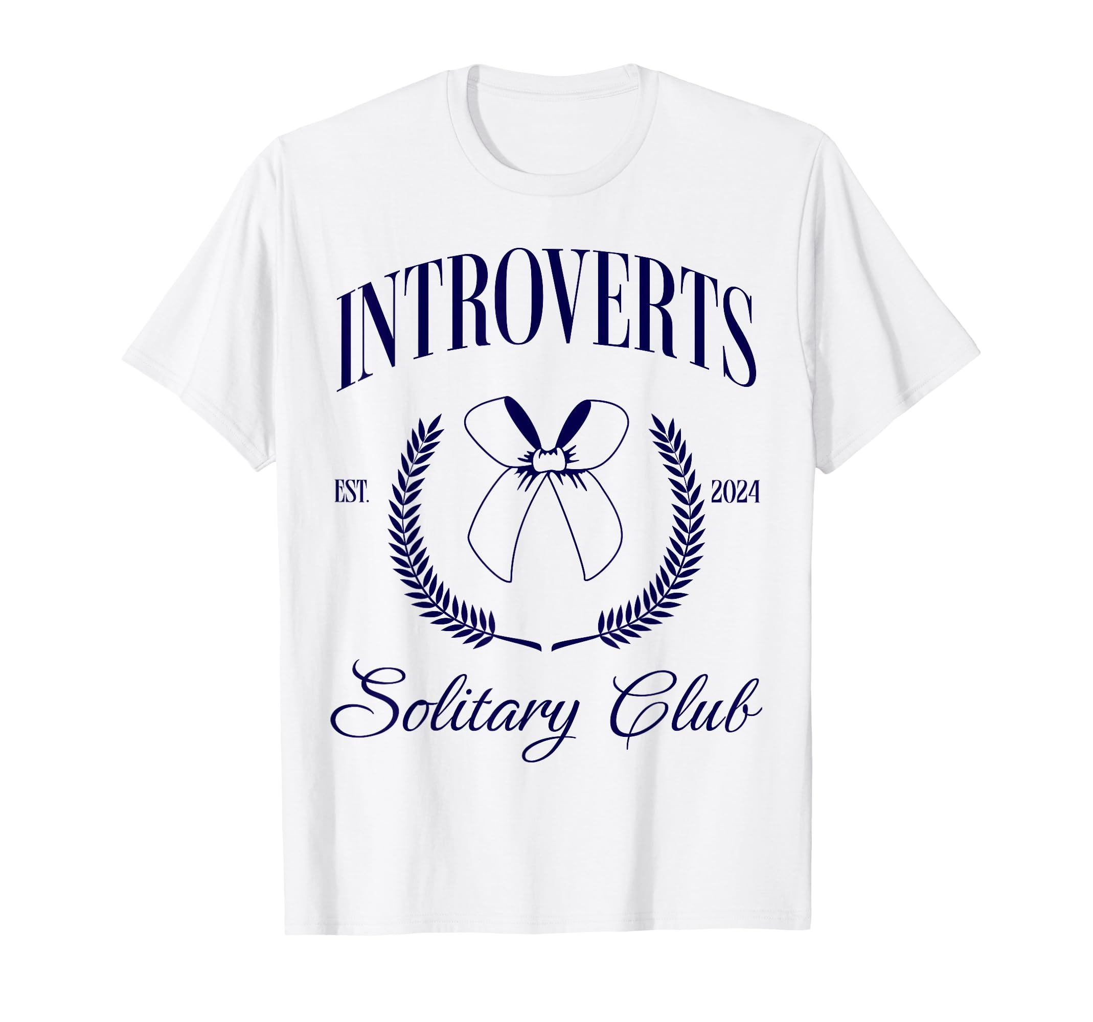 Introvert Social Solitary Club Funy T-Shirt - Minimalist Print Unisex - T-Shirt, Sweatshirt, Hoodie