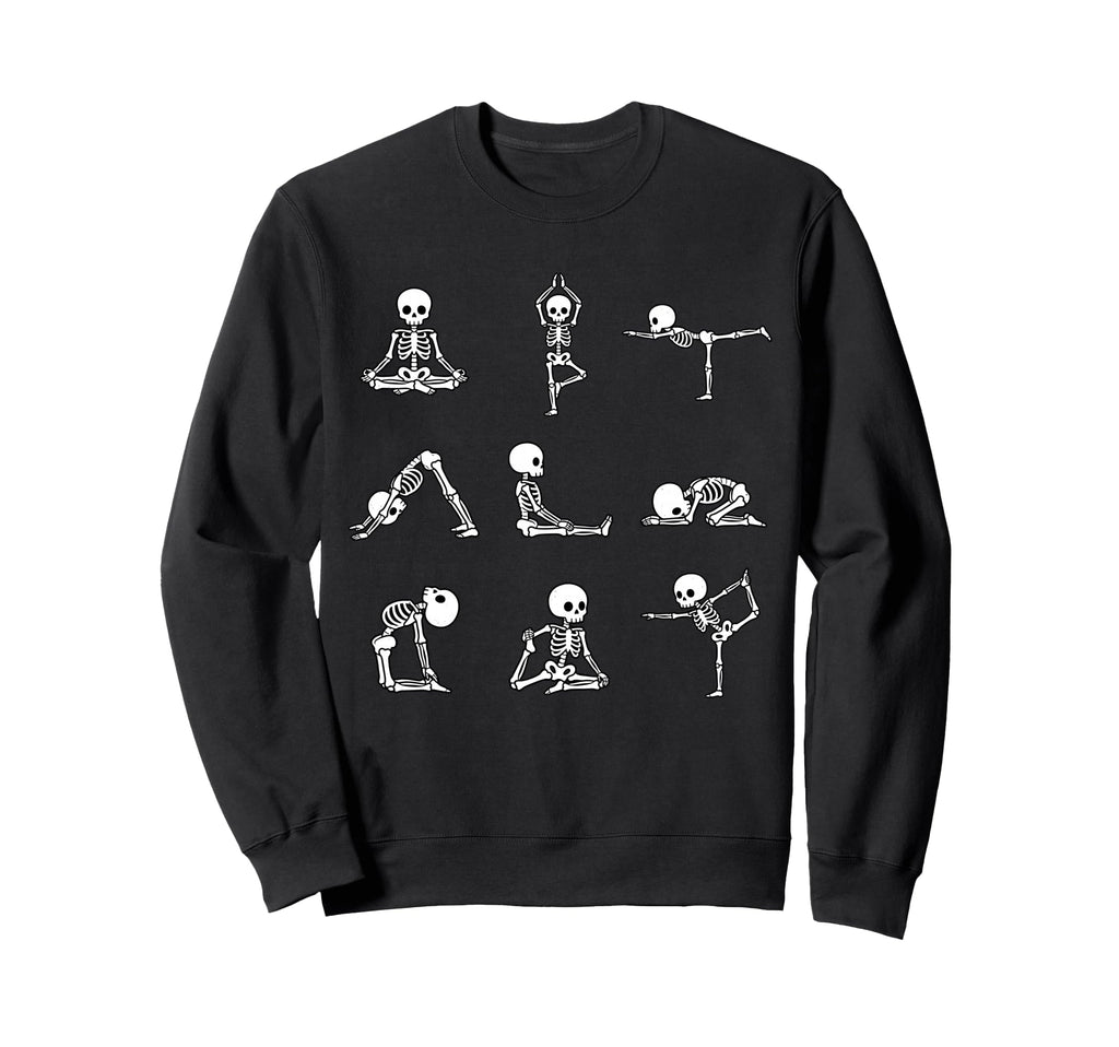 Funny Skeletons Yoga Sweatshirt - Casual Everyday Wear for Adults - T-Shirt, Sweatshirt, Hoodie