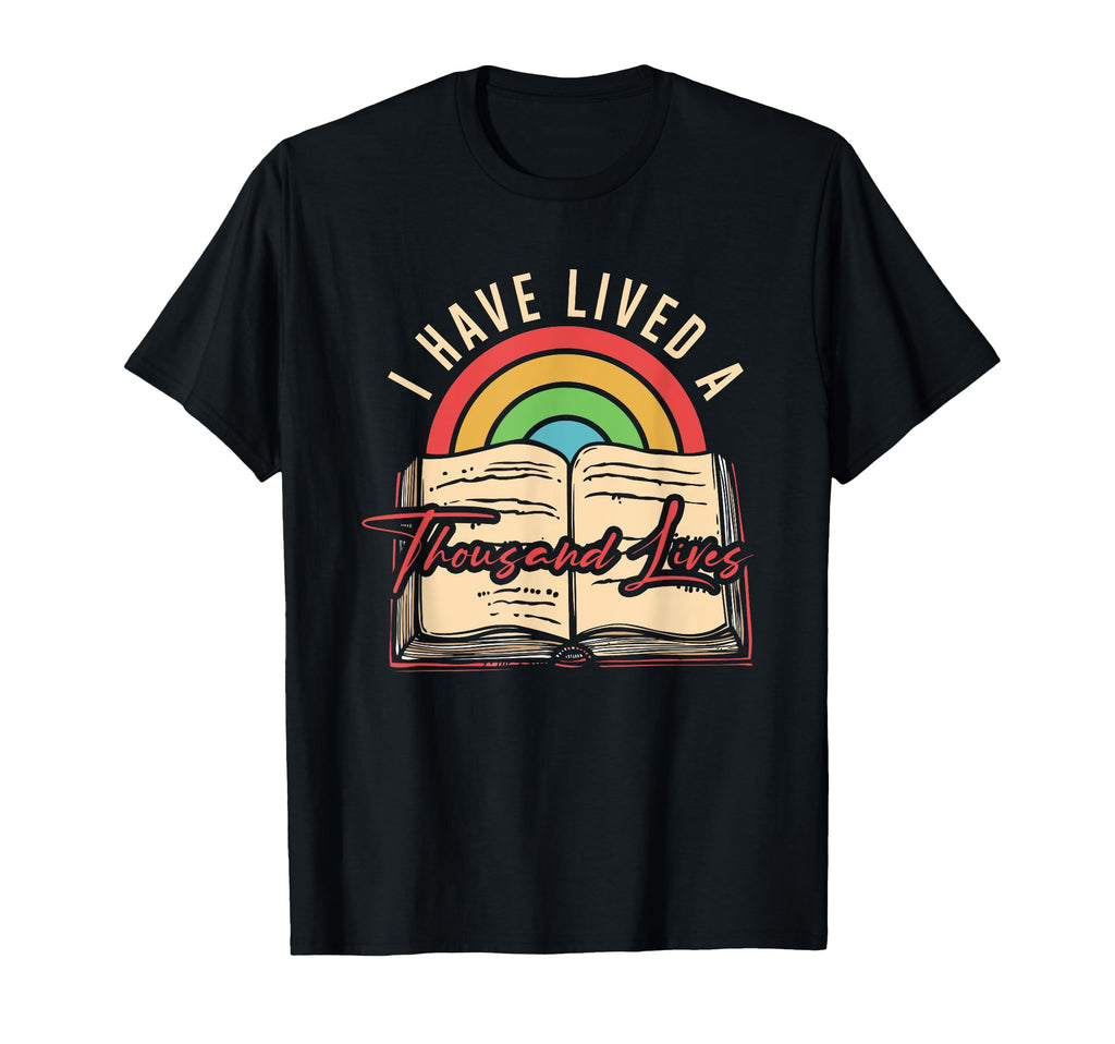 Reading Books Read Library Nerd Geek T-Shirt - Custom Art Print Men Women - T-Shirt, Sweatshirt, Hoodie