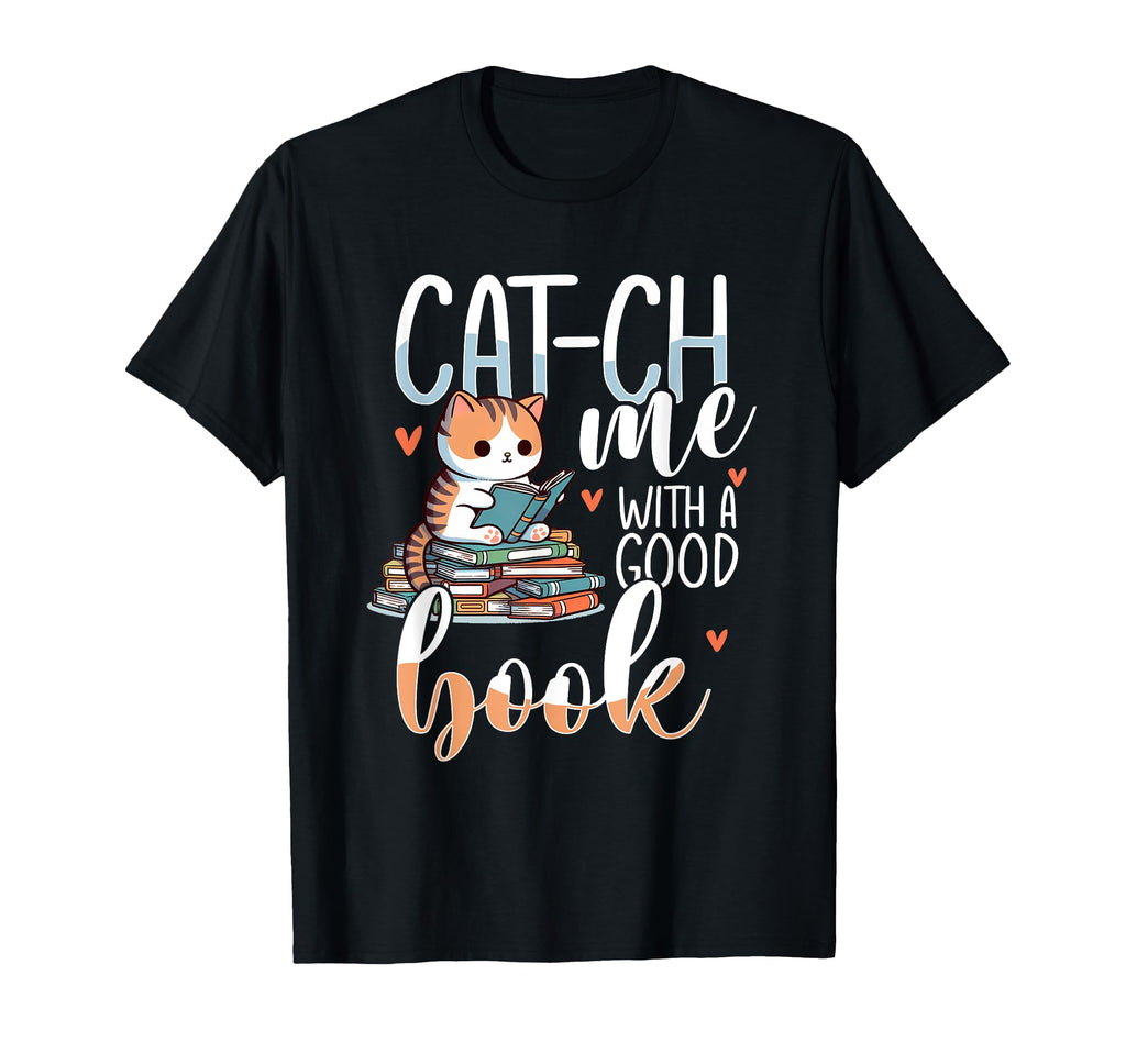 Cats Books Literature Reading Book T-Shirt - Custom Art Print Men Women - T-Shirt, Sweatshirt, Hoodie