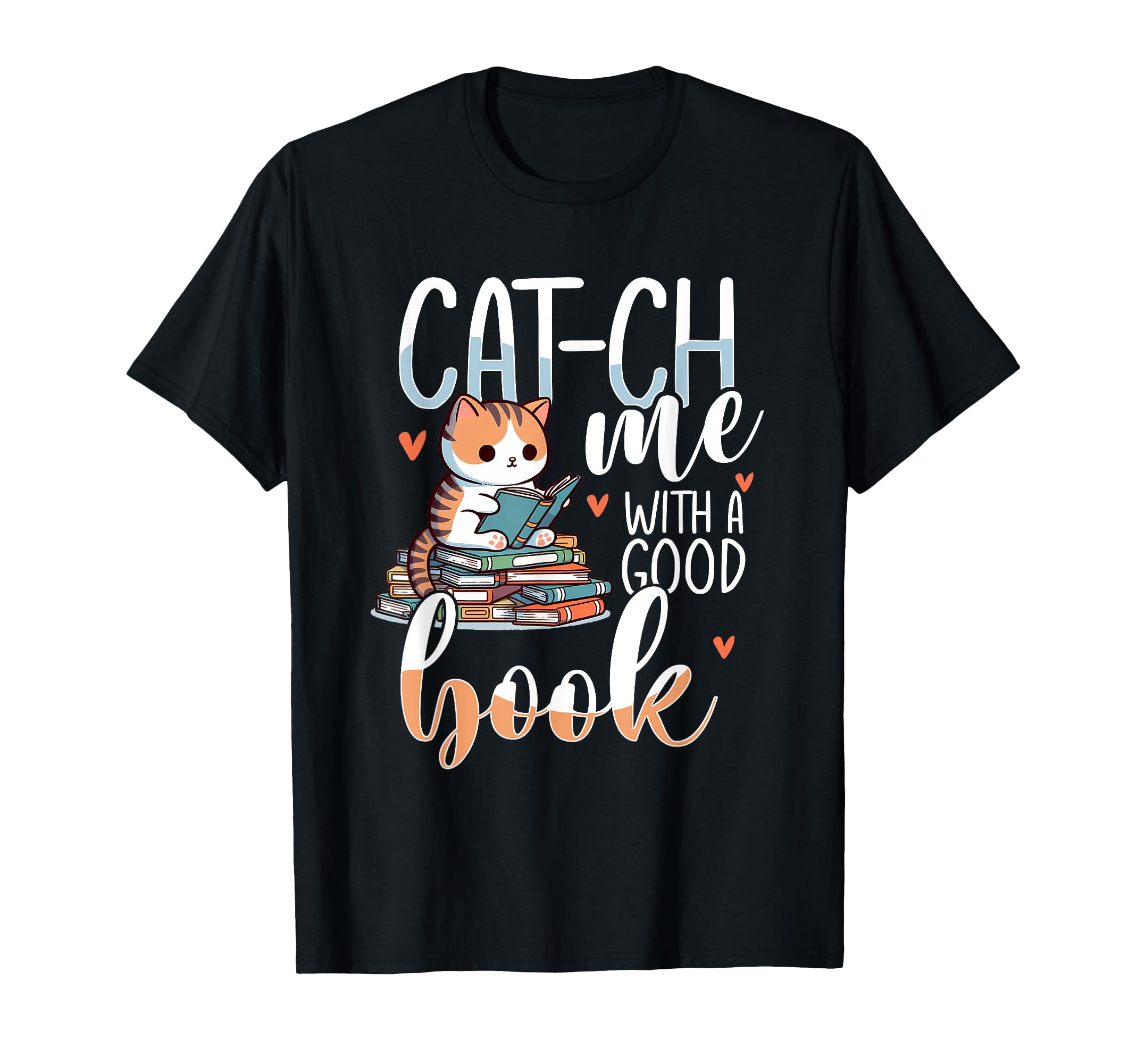 Cats Books Literature Reading Book T-Shirt - Custom Art Print Men Women - T-Shirt, Sweatshirt, Hoodie