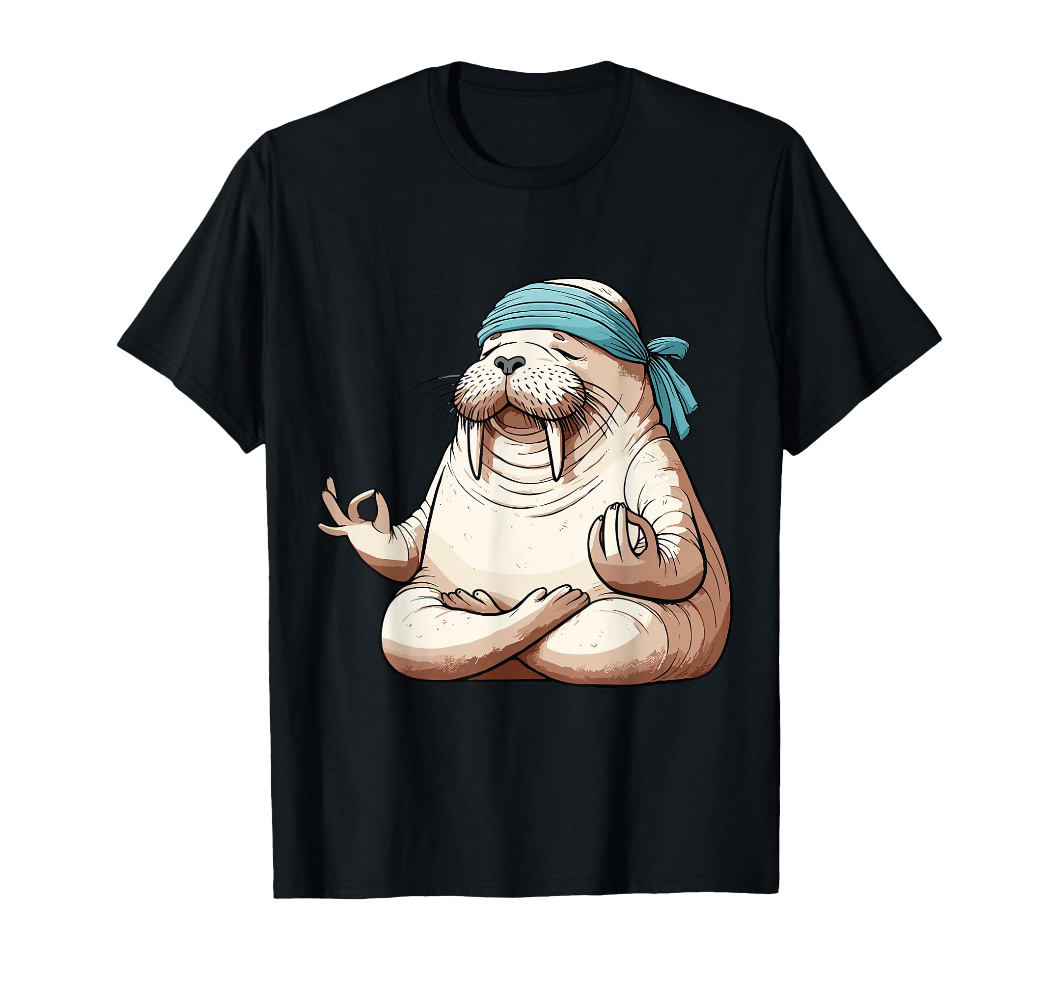 Meditation Walrus Yoga Pose Relaxing T-Shirt - Aesthetic Graphic Unisex - T-Shirt, Sweatshirt, Hoodie