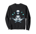 Meditation Alien Yoga Pose Sweatshirt - Novelty Apparel for Adults - T-Shirt, Sweatshirt, Hoodie